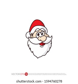 Pictograph of santa claus for template logo, icon, and identity vector designs.