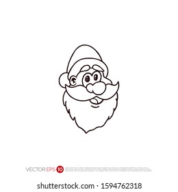 Pictograph of santa claus for template logo, icon, and identity vector designs.