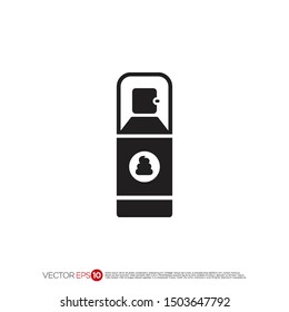 Pictograph of shaving cream for template logo, icon, and identity vector designs.