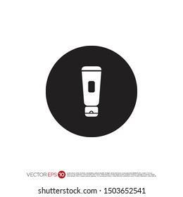Pictograph of shaving cream for template logo, icon, and identity vector designs.