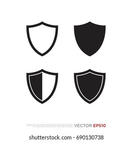 Pictograph of shield set for icon, logo and identity designs