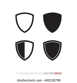 Pictograph of shield set for icon, logo and identity designs