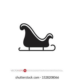 Pictograph of sleigh for template logo, icon, and identity vector designs.