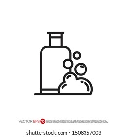 Pictograph of soap for template logo, icon, and identity vector designs.