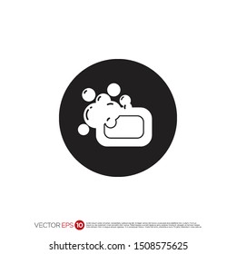 Pictograph of soap for template logo, icon, and identity vector designs.