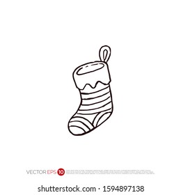 Pictograph of sock for template logo, icon, and identity vector designs.