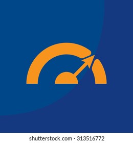 Pictograph of speedometer