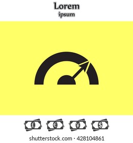 Pictograph of speedometer