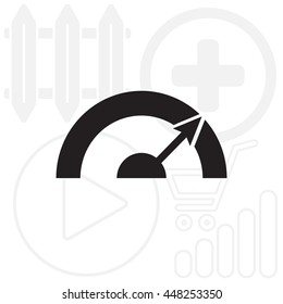 Pictograph of speedometer