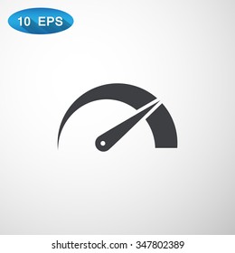 Pictograph of speedometer icon.