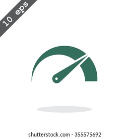 Pictograph of speedometer icon.