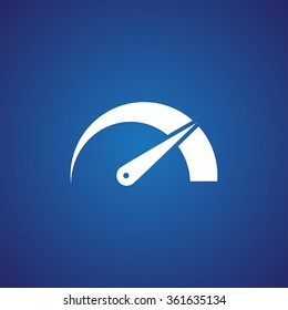 Pictograph of speedometer icon.