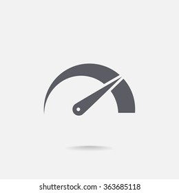 Pictograph of speedometer icon.