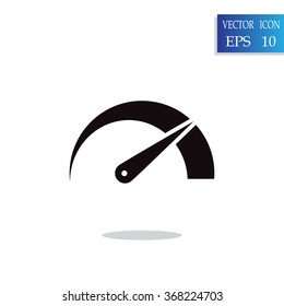 Pictograph of speedometer icon.