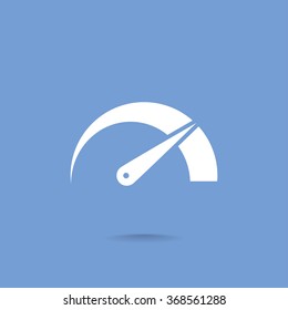 Pictograph of speedometer icon.
