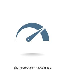 Pictograph of speedometer icon.