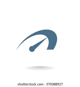 Pictograph of speedometer icon.