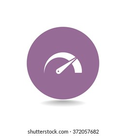 Pictograph of speedometer icon.