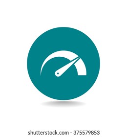 Pictograph of speedometer icon.