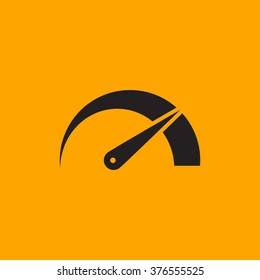 Pictograph of speedometer icon.