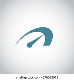 Pictograph of speedometer icon.