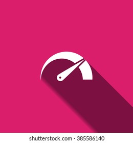 Pictograph of speedometer icon.