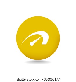 Pictograph of speedometer icon.