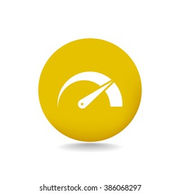 Pictograph of speedometer icon.