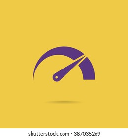 Pictograph of speedometer icon.