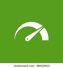 Pictograph of speedometer icon.
