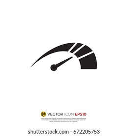 Pictograph of speedometer for icon, logo and identity designs