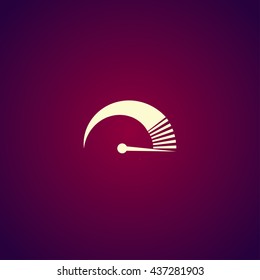 Pictograph of speedometer. Modern design flat style icon