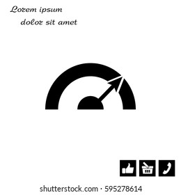 Pictograph of speedometer. vector illustration
