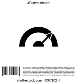 Pictograph of speedometer. vector illustration