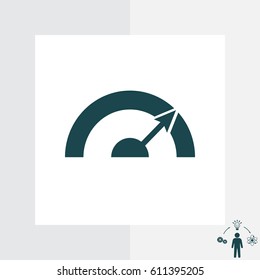 Pictograph of speedometer. vector illustration