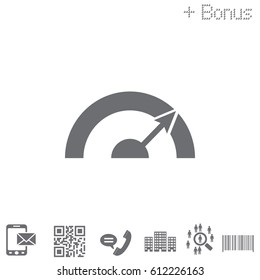 Pictograph of speedometer. vector illustration