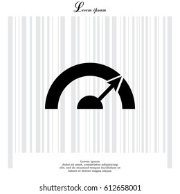 Pictograph of speedometer. vector illustration