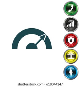 Pictograph of speedometer. vector illustration