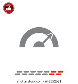 Pictograph of speedometer. vector illustration