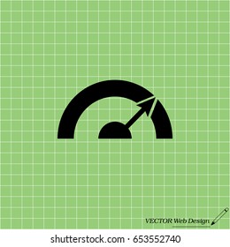Pictograph of speedometer. vector illustration