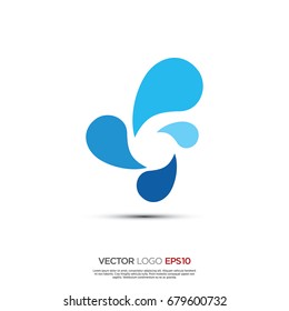 Pictograph of splash for icon, logo and identity designs