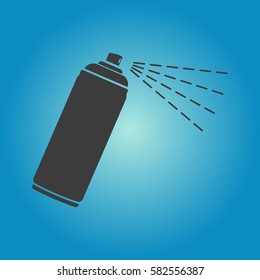 Pictograph of spray can. Flat vector illustration in black on white background.