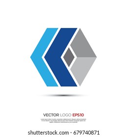 Pictograph of square cube hexagonal box for icon, logo and identity designs