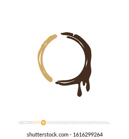Pictograph of stain ring coffee for template logo, icon, identity vector designs, and graphic resources.