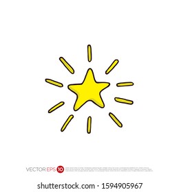 Pictograph of Star for template logo, icon, and identity vector designs.