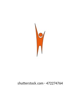 Pictograph of success people.