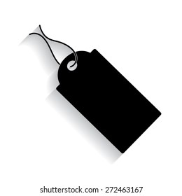 Pictograph of tag  with shadow