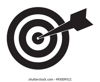 Pictograph of target. target icon