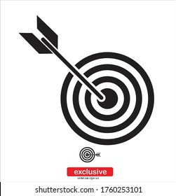 Pictograph of target icon.Flat design style vector illustration for graphic and web design.