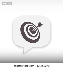 Pictograph of target Vector concept illustration for design.